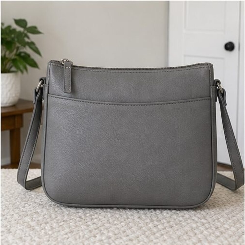 Olive Suede Crossbody Bag